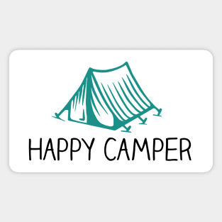 Happy Camper Tent Camping Quote Magnet